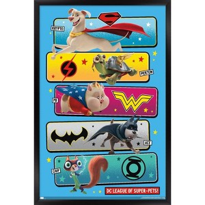 Trends International DC Comics Movie DC League of Super-Pets - The Pets Framed Wall Poster Prints - 1 of 4