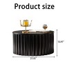 27.6" Modern Black Round Coffee Table with Lift-Top and Hidden Storage, Pre-Assembled Pedestal Accent Table for Living Room-3irtyhousy - 4 of 4