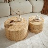 Set of 2 Round Nesting Coffee Tables with Hidden Storage, Space-Saving Accent End Tables for Living Room or Small Spaces – The Pop Home - 3 of 4