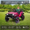 12V Kids Ride On Truck, Electric Car Toy with Extra Wide Seat & Legroom, Remote Control,3 Speeds,LED Lights,Music & USB - 3 of 4