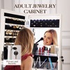1SET MDF 360° Rotating Jewelry Cabinet with Rotating Jewelry Cabinet Feature - 3 of 4