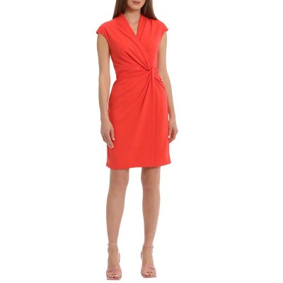 Women's Wrap Front Sheath Dress - Maggy London
