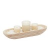 Farmlyn Creek Handmade Paulownia Wooden Bowls for Decor with Oval Design for Table, Entryway, 17 x 6 x 3 In - image 4 of 4