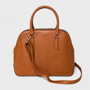 Triple Compartment Dome Satchel Handbag - A New Day Maple, Women