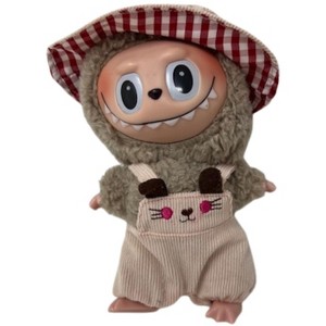 Doll Clothes Superstore Purr-fectly Cute Kitten Overalls with Hat for 17.5 cm Labubu Dolls - 1 of 4