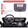 24V 2-Seater Kids Ride-On Truck, 2x120W Motors Electric Car with Remote Control, 20" Extra Wide Seat, 15.5" XL Wheels, Storage & Bottle Holder - 4 of 4