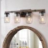LNC Aries Traditional Maso Jar Bathroom Vanity Lights, Multiple Finishes, 2-Light, 3-Light, 4-Light - 2 of 4