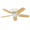 42" Builder Low Profile Ceiling Fan (Includes LED Light Bulb) White - Hunter Fan: 5-Blade, Reversible Motor, Flush Mount - 4 of 4