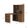Gulches L-Shaped Desk - Charger, Drawers, Bookshelf, LED Light, Modern Corner Desk, Home Office/Study/Gaming Desk - 3 of 4