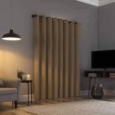 Soft Gold Fleece Insulated Blackout Curtain Panel 50x84