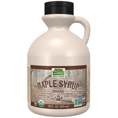 Maple Syrup, Organic Grade A Dark Color (formerly Grade B) by Now Foods  -  16 oz Liquid