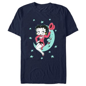 Men's Betty Boop Moon and Stars Betty T-Shirt - 1 of 4
