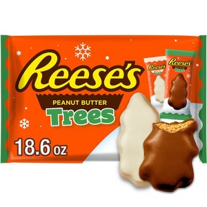 Reese's Christmas Assorted Milk Chocolate and White Crème Peanut Butter Trees Candy - 18.6oz - 1 of 4