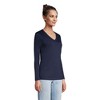 Lands' End Women's Relaxed Supima Cotton Long Sleeve V-Neck T-Shirt - 4 of 4