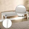 TiramisuBest Button Tufted Bed Bench - Upholstered with Arms & Solid Wood Legs, Black - 3 of 4