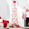 Best Choice Products Pre-Lit White Pencil Christmas Tree w/ Foldable Base, Incandescent Lights - 2 of 4