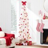 Best Choice Products Pre-Lit White Pencil Christmas Tree w/ Foldable Base, Incandescent Lights - image 2 of 4