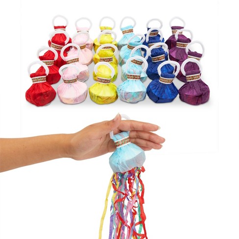  50 Pcs Throw Streamers Colorful Hand Held Streamer No