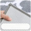 2 Piece Microfiber Bath Mat U - Shaped Toilet Rug, Non - Slip Absorbent Shaggy Mats for Tub, Shower, 24x16+24x20, Grey - 4 of 4