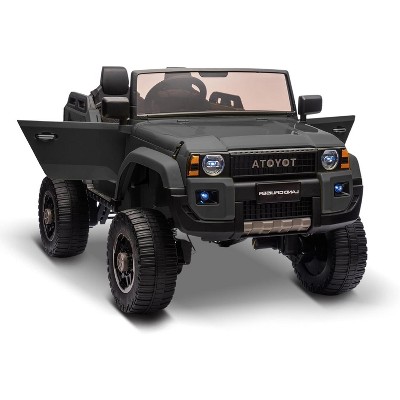 Kids Electric Ride On Car, Licensed Toyota LC250 24V 2-Seater Ride-On Truck with Remote Control, 4¡Á100W Motors & 4WD/2WD Switchable System