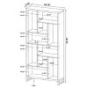 TiramisuBest Industrial 5-Shelf Bookcase - 53" Tall Floor Standing Open Bookshelf for Home Office, Living Room, and Bedroom Storage, Brown - 3 of 4