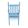 Lyngins Solid Populus Wood Outdoor Accent Chair – Wide Seat & Armrests, Slatted Back, 250 LBS Weight Limit, Wooden Porch Rocking Chair - 3 of 4
