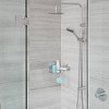 Stick N Lock Plus Kroma Combo Shower Basket Chrome - Better Living Products: Stainless Steel Suction Shelf, Scouring Storage - 4 of 4