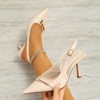 Berness Women's Coraline Patent Slingback Pump Heels with Buckle Detail - 2 of 4