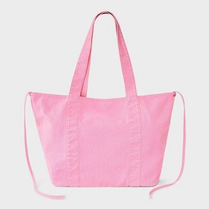 Washed Canvas Tote Handbag - JoyLab™ - 1 of 4