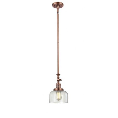 Bell - 1 Light Stem Hung Tiltable Mini Pendant In Industrial Style-14 Inches Tall and 8 Inches Wide