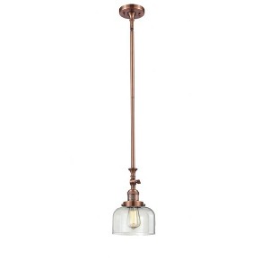 Bell - 1 Light Stem Hung Tiltable Mini Pendant In Industrial Style-14 Inches Tall and 8 Inches Wide - 1 of 1