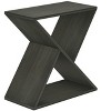 Vynxaria Contemporary Narrow Accent Table - Dark Green Veneer Finish, 24" L x 11.75" W x 24.25" H - 3 of 4