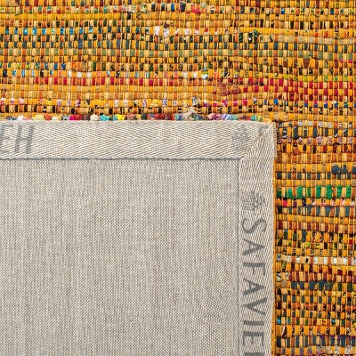 Yellow Multicolor Hand-Tufted Cotton 4' x 6' Area Rug