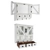 21" x 6" x 20" Hutchins Decorative Rustic Wood Wall Cabinet White - Kate & Laurel All Things Decor: Magnetic Glass Doors, Storage - 3 of 4