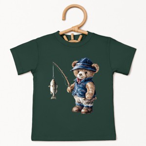 The Juniper Shop Teddy Bear Fisherman Toddler Short Sleeve Tee - 1 of 4