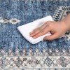 Washable Foldable Oriental Area Rug | Non-Slip Low Pile Vintage Runner for Home, Office, Dining, Bathroom & Bedroom - 4 of 4