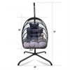 NicBex Indoor Outdoor Hammock Egg Chair with Stand,Cushion and Foldable Frame for Patio Bedroom Porch Garden - 3 of 4