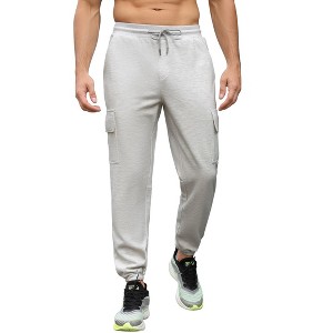 Clearlove Men's Casual Cargo Jogger Pants Drawstring Waist Lightweight Straight Sweatpants - 1 of 4