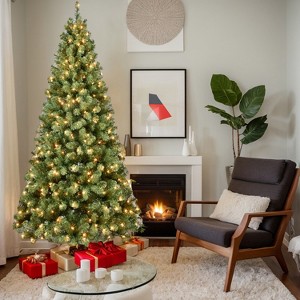 Resenkos Artificial 9ft  LED-lit Christmas Tree with 1930PVC Mixed Branch Tips - 1 of 4