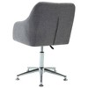 vidaXL Swivel Dining Chair Light Gray Fabric - 4 of 4