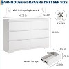 6 Drawer Dresser, Simply Modern Chest of Drawers, Clothes Storage for Bedroom, Wood Storage Double Dresser for Bedroom, Living Room, Entryway - 2 of 4