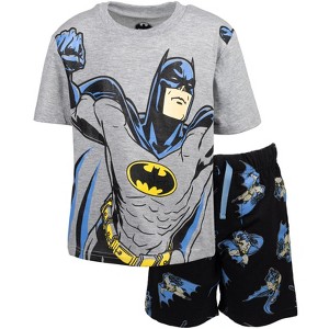 DC Comics Justice League Batman T-Shirt and French Terry Shorts Outfit Set Toddler to Big Kid - 1 of 4