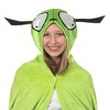 Invader Zim Silk Touch Hooded Blanket with Attached Hood and Pockets Silk Touch 50" X 60" Green - 3 of 4