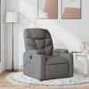 vidaXL Dark Gray Fabric Recliner Chair, 6-Point Vibration Massage, Adjustable Backrest & Footrest - 2 of 4