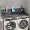 FONTOI Laundry Shelf Topper with Edge, Washer Dryer Countertop, Double Layer Organizer for Washer & Dryer Laundry Hamper Counter, Grey, 27.5"*12"*54" - 4 of 4