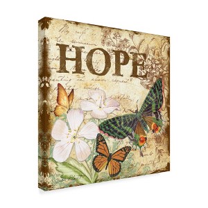 Trademark Fine Art -Jean Plout 'Inspirational Butterflies Hope' Canvas Art - 1 of 3