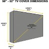 Outdoor TV Cover For Flat Screens Weatherproof  With Cover Screen Black - 3 of 4