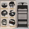 QingMoon Wooden Valet Stand, Vertical Clothing Organizer, Freestanding Suit Stand with Storage Drawer and Shoe Rack for Living Room and Bedroom - 2 of 4