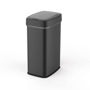 Nine Stars 13.2gal/50L Motion Sensor Trash Can Black: Stainless Steel, Quiet Closing, Fingerprint-Resistant, Kitchen Use - 1 of 1