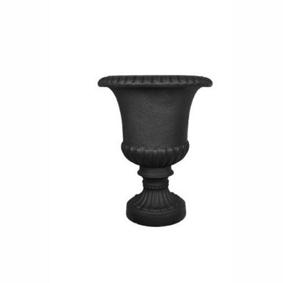 Tusco 22" Black Rotational Molded Plastic Urn Planter